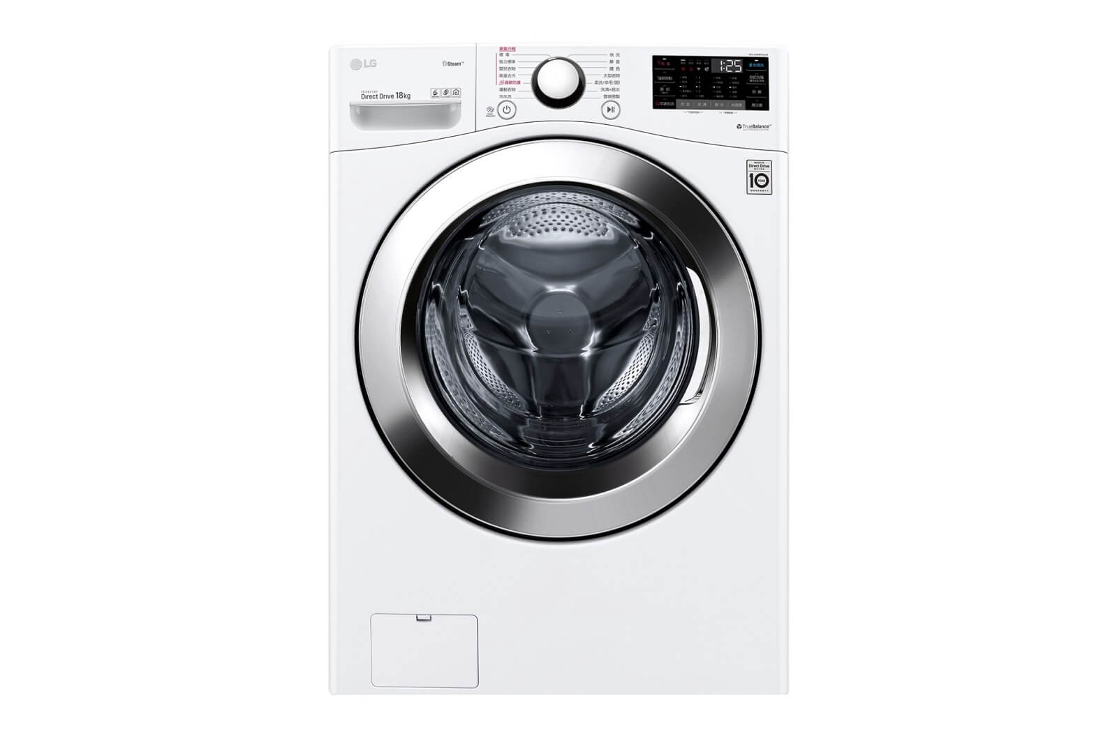 LG樂金-WiFi滾筒洗衣機(蒸洗脫) 冰磁白 / 18公斤